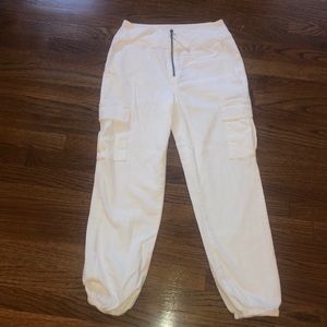 White cargo pants